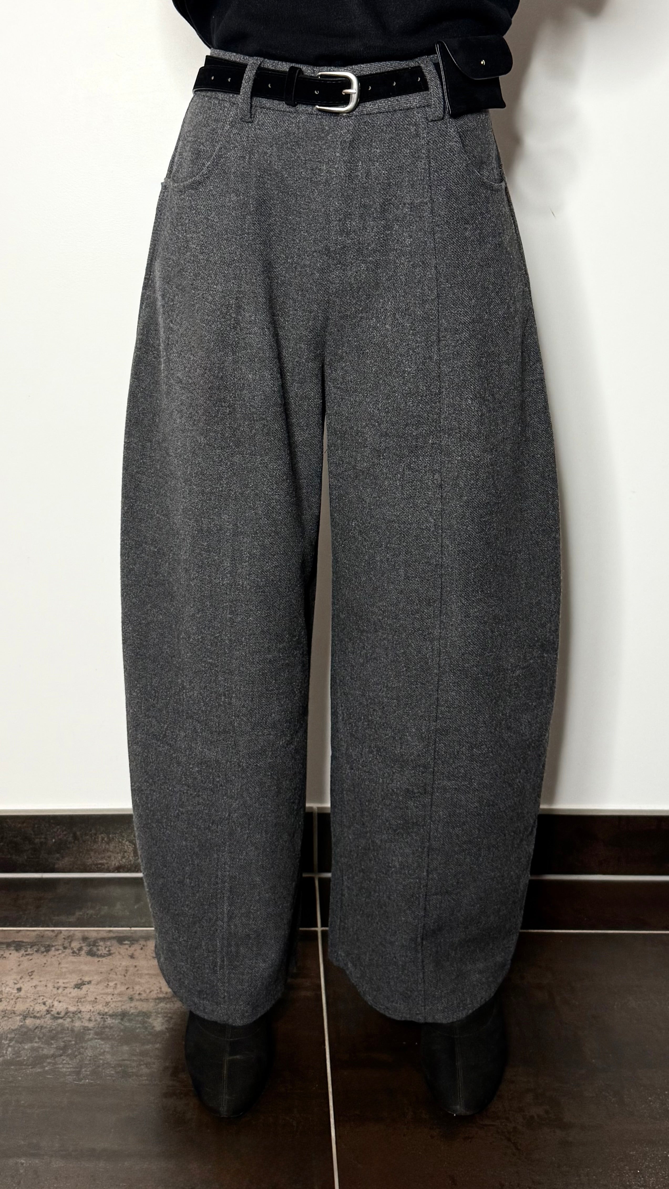 Pantalon balloon - Contemporain Gris