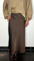 Jupe Satin - Marron